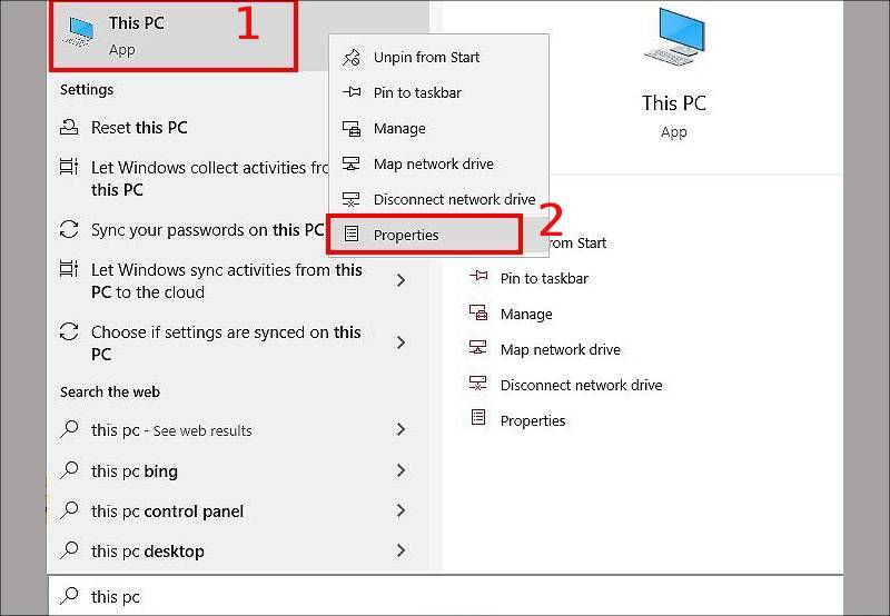 Click chuột phải vào Computer và chọn Properties